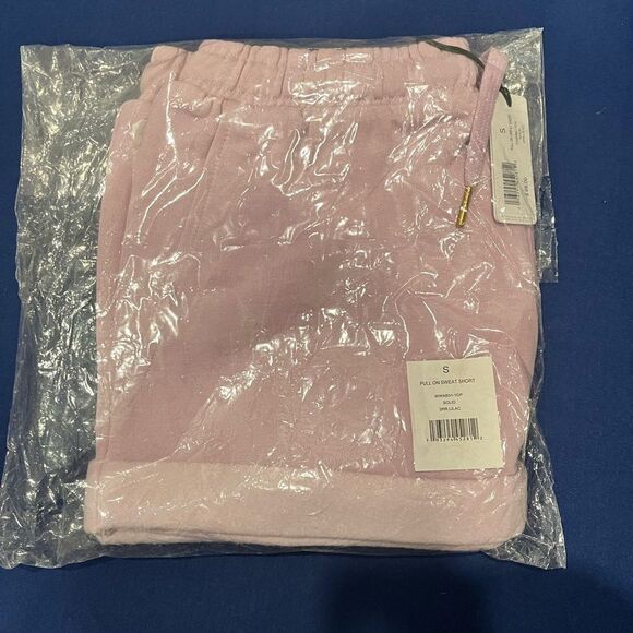 NWT WeWoreWhat High-Rise Pull On Sweat Shorts in Lilac Size Small - Picture 9 of 13
